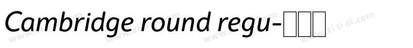Cambridge round regu字体转换